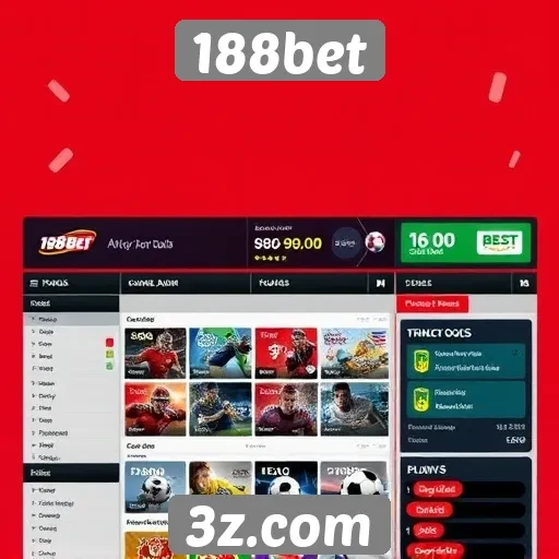 Interface do usuário do site 188bet é intuitiva
